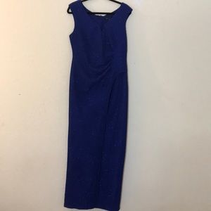 Marina gown blue glitzy fabric size 14